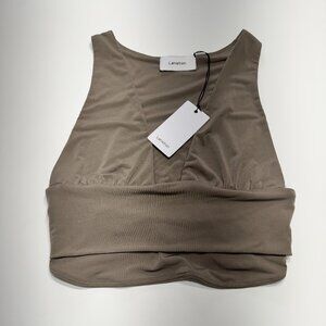 Lanston Olive Green Crop Bralette